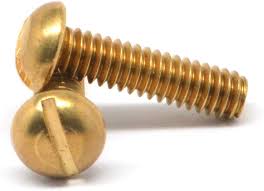 #10 - 24 X 1 MACHINE SCREW BRASS C/W NUT